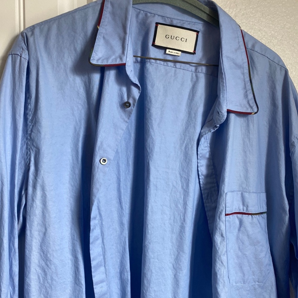 Gucci mens duke blue shirt